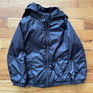 Egg Collective Kids Black Windbreaker Jacket with Optional Hood 3T fits like 2T